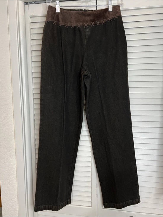 City Girl Denim - Vintage Nancy Bolen City Girl Women’s Western Brown Pant Suede Cotton NEW